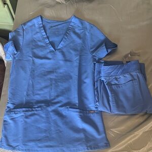 Figs Classic Blue Medical Scrub Set